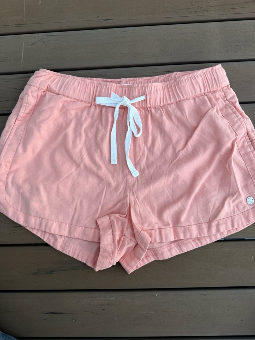 Roxy Coral Pink Athletic Drawstring Shorts